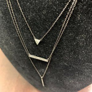 Minimalist Necklace (genuine silver and crystals)